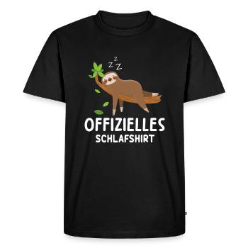 Pyjama pyjama paresseux - T-shirt Premium bio Homme - noir - Devant - Nico (187cm)