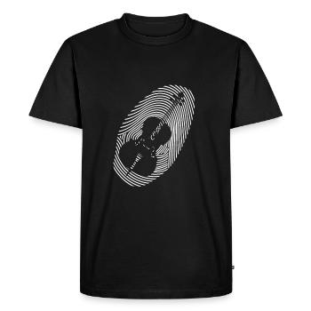 Musique Violoncelle Musique classique Empreinte - T-shirt Premium bio Homme - noir - Devant - Nico (187cm)