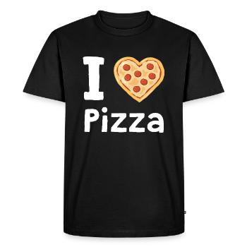 I Love Pizza Pizzeria - T-shirt Premium bio Homme - noir - Devant - Nico (187cm)