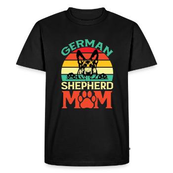 German Shepherd Mama Mom Dog Dogs - Men's Premium Organic T-Shirt - black - Front - Nico (187cm)