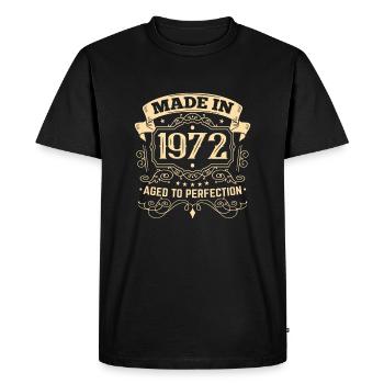 Made in 1972 Birthday 50 years - Men's Premium Organic T-Shirt - black - Front - Nico (187cm)