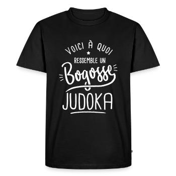 Judo Bogosse judoka judo - T-shirt Premium bio Homme - noir - Devant - Nico (187cm)