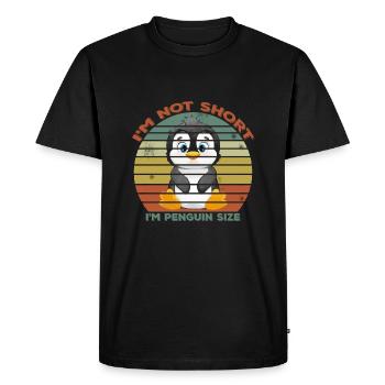 Je ne suis pas court, je suis Penguin Size Cute Penguin Lover - T-shirt Premium bio Homme - noir - Devant - Nico (187cm)