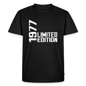Legendary since 1977 Birthday Gift 1977 - Men's Premium Organic T-Shirt - black - Front - Nico (187cm)