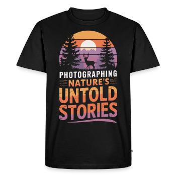 Photographie de nature Photographie animalière Photographie - T-shirt Premium bio Homme - noir - Devant - Nico (187cm)