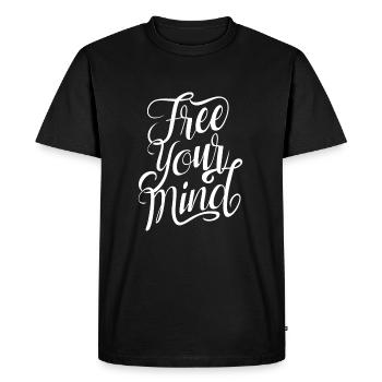 Free Your Mind - Men's Premium Organic T-Shirt - black - Front - Nico (187cm)