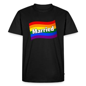 Gay Pride Married Gay Person Married Gay Couple - Men's Premium Organic T-Shirt - black - Front - Nico (187cm)