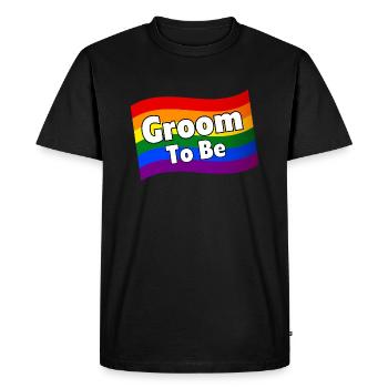 Gay Pride Groom To Be gay groom gay fiance LGBTQ - Men's Premium Organic T-Shirt - black - Front - Nico (187cm)