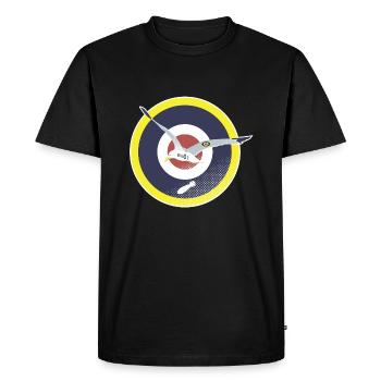 Brighton Bombing Seagull - Men's Premium Organic T-Shirt - black - Front - Nico (187cm)