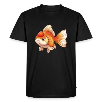 Poisson rouge Veiltail - T-shirt Premium bio Homme - noir - Devant - Nico (187cm)