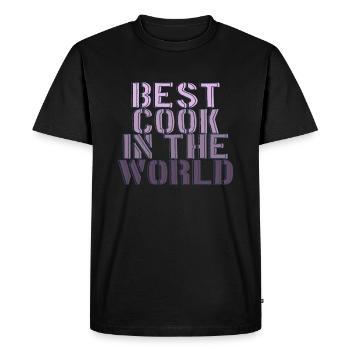 Meilleur cuisinier dans le monde dad - T-shirt Premium bio Homme - noir - Devant - Nico (187cm)