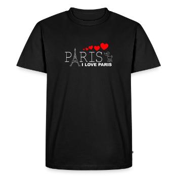J'AIME PARIS 2WR - T-shirt Premium bio Homme - noir - Devant - Nico (187cm)