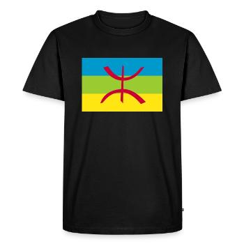 Drapeau Amazigh - T-shirt Premium bio Homme - noir - Devant - Nico (187cm)