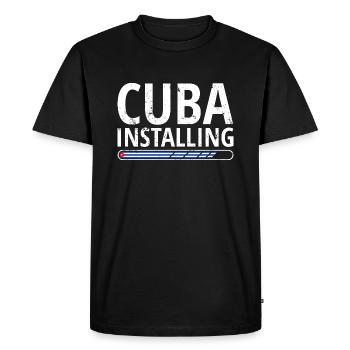 Cuba Drapeau Caraïbes Vacances Cuba Voyage La Havane - T-shirt Premium bio Homme - noir - Devant - Nico (187cm)