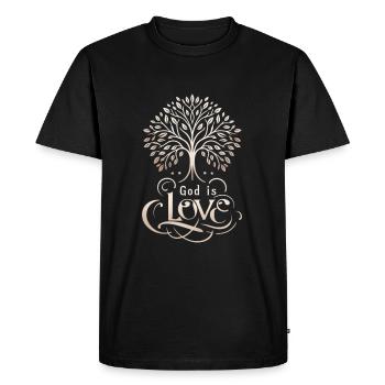 god is love - T-shirt Premium bio Homme - noir - Devant - Nico (187cm)