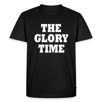 The glory time - Men's Premium Organic T-Shirt - black - Front - Nico (187cm)
