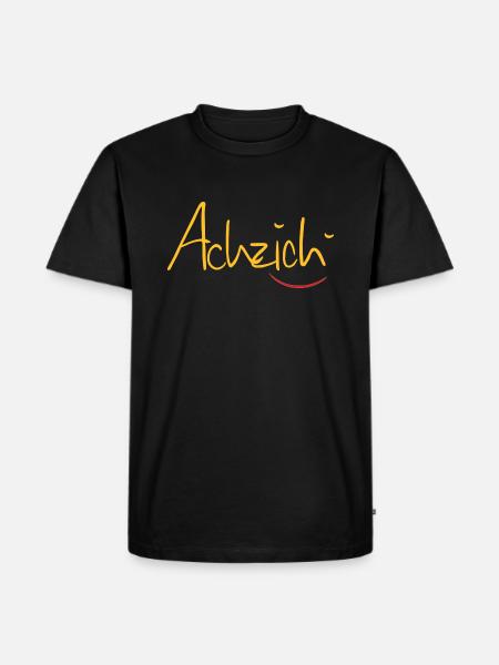 Achzig - Männer Premium Bio T-Shirt - Schwarz
