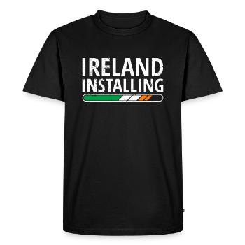 Drapeau de l’Irlande Vintage Drapeau irlandais Dublin - T-shirt Premium bio Homme - noir - Devant - Nico (187cm)