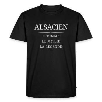 Alsacien Homme Mythe - T-shirt Premium bio Homme - noir - Devant - Nico (187cm)