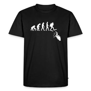 plongée évolution plongeur humour plonger - T-shirt Premium bio Homme - noir - Devant - Nico (187cm)