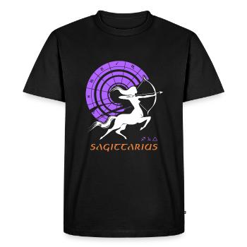 Female Centaur - Sagittarius astrology zodiac-arch - Men's Premium Organic T-Shirt - black - Front - Nico (187cm)