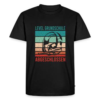 Grundschulabschluss Schulanfang Weiterführende - Männer Premium Bio T-Shirt - Schwarz - Vorne - Nico (187cm)