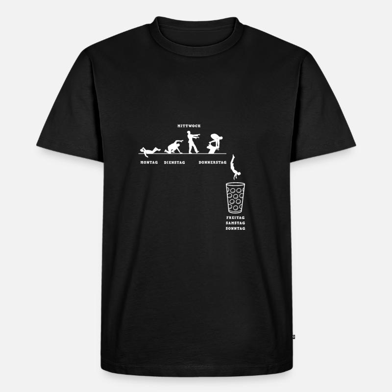 Dubbeglas Weinschorle Weinfest - Männer Premium Bio T-Shirt - Schwarz