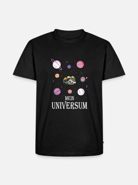 Fischbrötchen mit Pommes - Männer Premium Bio T-Shirt - Schwarz