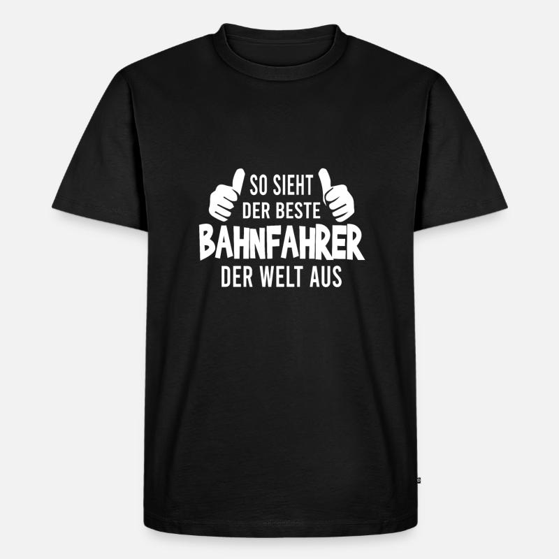 Straßenbahnfahrer Straßenbahn S-Bahn - Männer Premium Bio T-Shirt - Schwarz