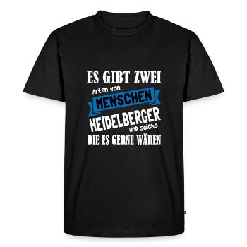 Heidelberger Schloss Heidelberg - Männer Premium Bio T-Shirt - Schwarz - Vorne - Nico (187cm)