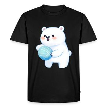 Mignon Polar Bear Polar Bear Volleyball Ball Sports de balle - T-shirt Premium bio Homme - noir - Devant - Nico (187cm)