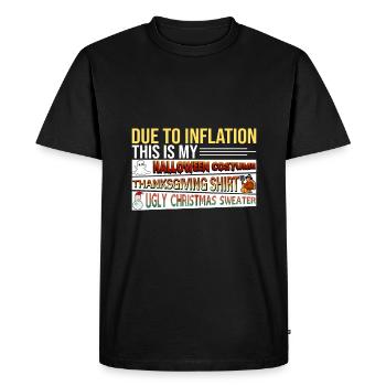 Due to Inflation - Halloween Costume - Men's Premium Organic T-Shirt - black - Front - Nico (187cm)