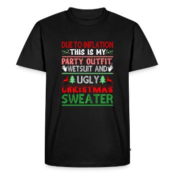 En raison de l’inflation, c’est ma combinaison - T-shirt Premium bio Homme - noir - Devant - Nico (187cm)