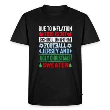 Due to inflation, this is my school uniform - Men's Premium Organic T-Shirt - black - Front - Nico (187cm)