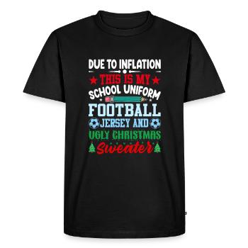 Due to inflation, this is my school uniform - Men's Premium Organic T-Shirt - black - Front - Nico (187cm)