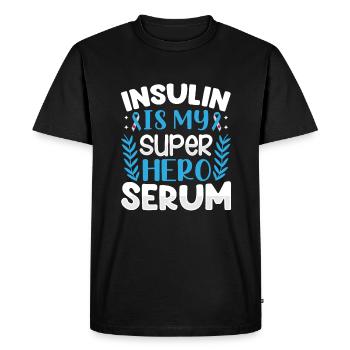 L’insuline pour le diabète est mon sérum de super-héros - T-shirt Premium bio Homme - noir - Devant - Nico (187cm)