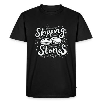 Skipping Stones - Men's Premium Organic T-Shirt - black - Front - Nico (187cm)