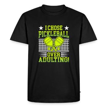 I Chose Pimple Ball Over Adulting - Men's Premium Organic T-Shirt - black - Front - Nico (187cm)
