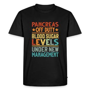Pancreas Off Duty - Men's Premium Organic T-Shirt - black - Front - Nico (187cm)
