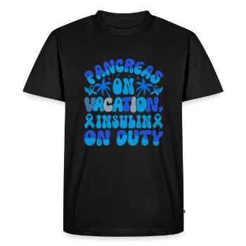 Pancréas En Vacances Insuline En Garde - T-shirt Premium bio Homme - noir - Devant - Nico (187cm)