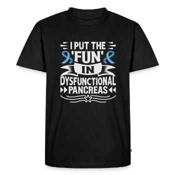 J’ai mis le plaisir dans un pancréas dysfonctionnel - T-shirt Premium bio Homme - noir - Devant - Nico (187cm)