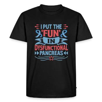 J’ai mis le plaisir dans un pancréas dysfonctionnel - T-shirt Premium bio Homme - noir - Devant - Nico (187cm)