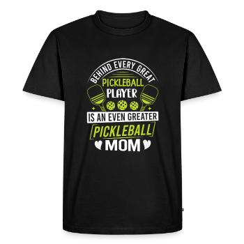 Behind Every Pickleball Player Is A Greater Mom - Men's Premium Organic T-Shirt - black - Front - Nico (187cm)
