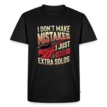 Je ne fais pas d’erreurs, j’ajoute juste des solos supplémentaires - T-shirt Premium bio Homme - noir - Devant - Nico (187cm)