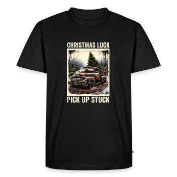 Chance de Noël - ramasser un morceau - dicton - T-shirt Premium bio Homme - noir - Devant - Nico (187cm)