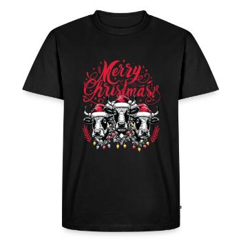 MERRY ChristMAST - Christmas Roast Beef Food - Men's Premium Organic T-Shirt - black - Front - Nico (187cm)