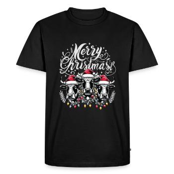 MERRY ChristMAST - Christmas Roast Beef Food - Men's Premium Organic T-Shirt - black - Front - Nico (187cm)