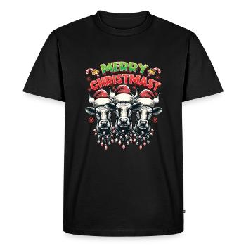 MERRY ChristMAST - Christmas Roast Beef Food - Men's Premium Organic T-Shirt - black - Front - Nico (187cm)