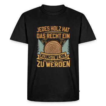 Carpenter Boat Builder Woodworking Saying - Men's Premium Organic T-Shirt - black - Front - Nico (187cm)