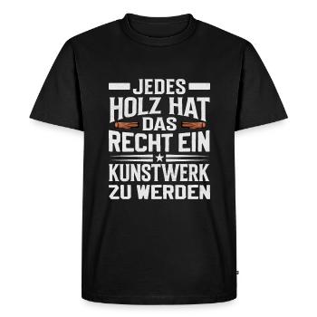 Carpenter Boat Builder Woodworking Saying - Men's Premium Organic T-Shirt - black - Front - Nico (187cm)